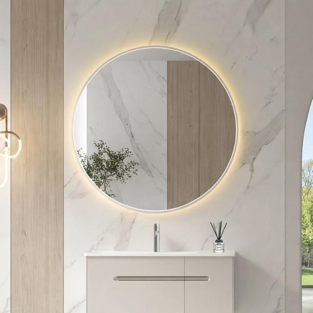 Bloom spejl Ø800 mm Grå