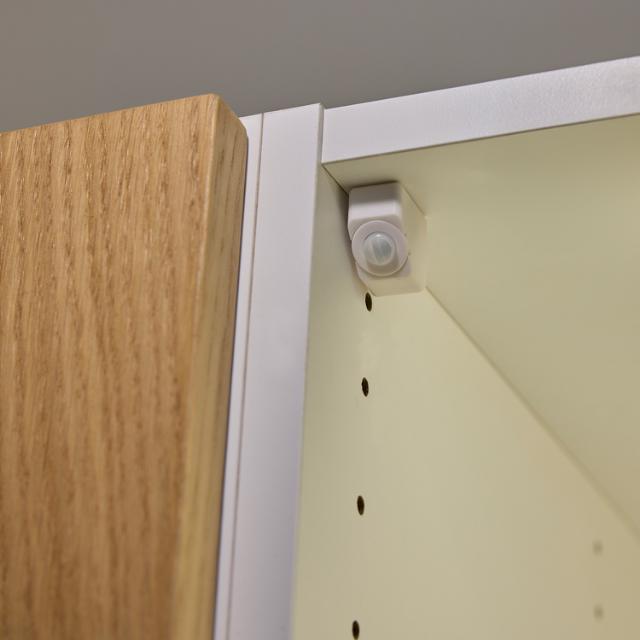 PIR Sensor m/fäste - 1 huvud Vit