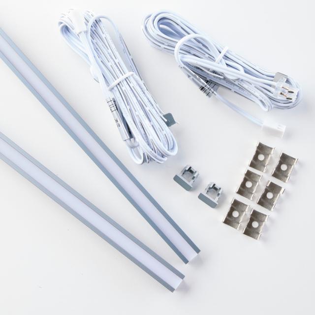 Sleek infälld LED-profil 1500 mm Iron Grey2-kit